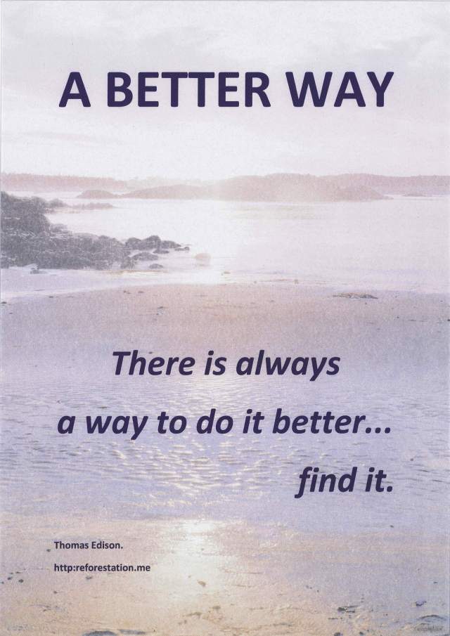 "A Better Way" PThomas edison quote poster.