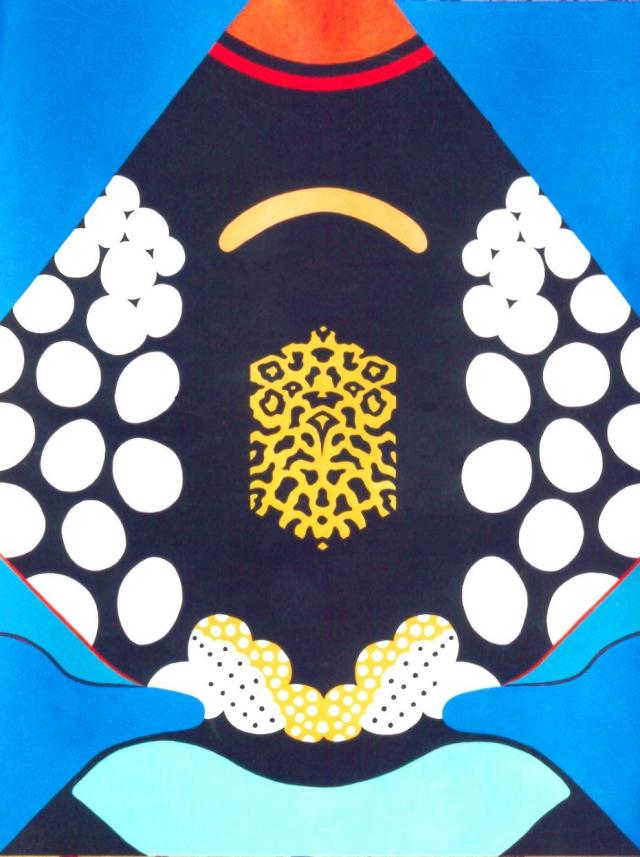 Clown Triggerfish Abstract painting by David Clode.