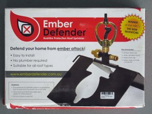 A sprinkler designed to be fitted to a roof top.