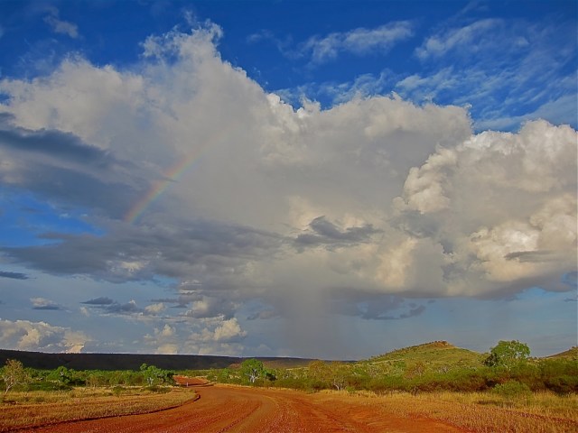 Clouds and rainbow. Photo: Bryan Clode.